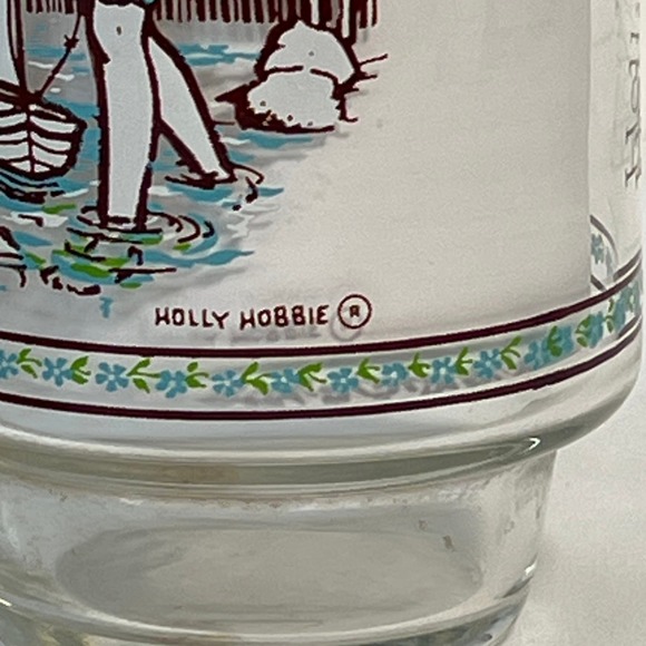 Vtg Holly Hobbie Drinking Glasses Tumblers 2 Set Good Friends Are Like Sunshine - Picture 3 of 6